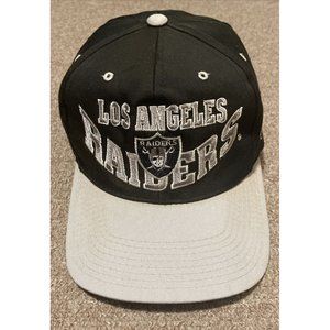 Vintage 90s Los Angeles Vegas Raiders Logo Athletic Team NFL Snapback Hat Cap